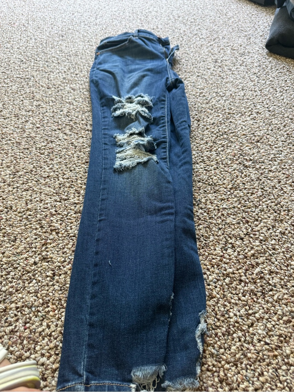 Judy Blue Dark Wash Distressed Skinny Jeans